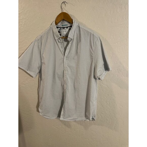 Denim & Flower Ricky Singh Extra Large Polka Dot Mens Button Down Shirt - Picture 2 of 9